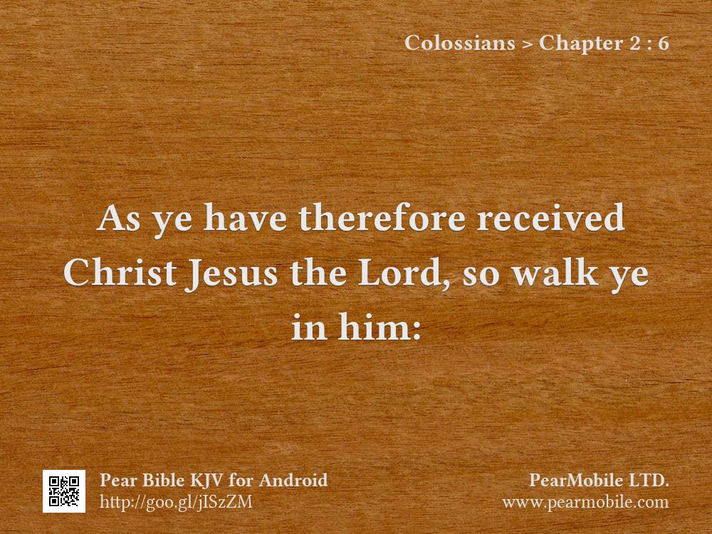 Colossians, Chapter 2:6